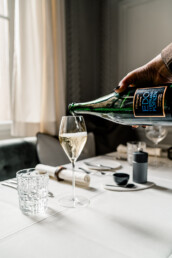 Champagner Edo im Restaurant Heugümper